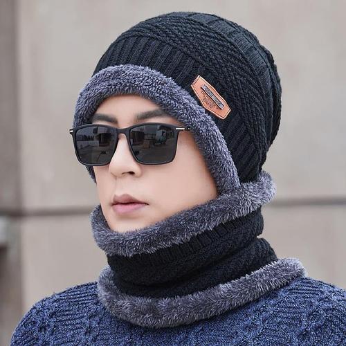 冬帽怎么戴男生