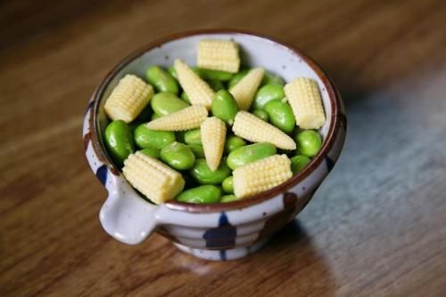 西餐毛豆玉米粒的做法
