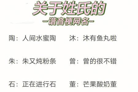 姓张谐音梗网名