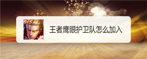 怎么退出鹰眼护卫队