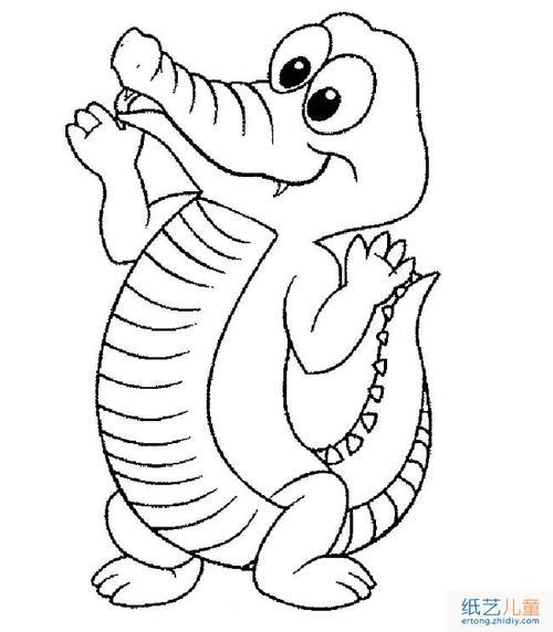 鳄鱼图片简画