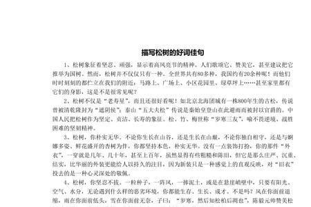 什么的松树填合适的词语