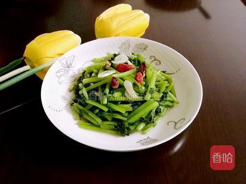 清炒茼蒿菜做法