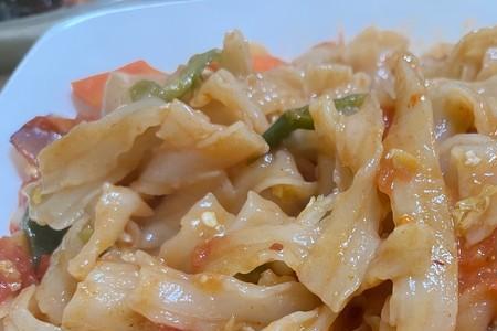 豆角炒刀削面的家常做法