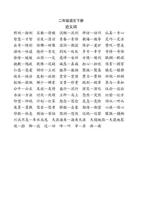 消灭近义词