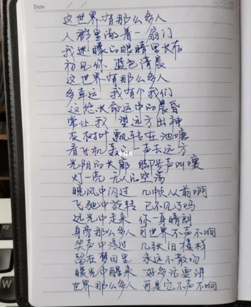 这世界有好多人是哪首歌的歌词