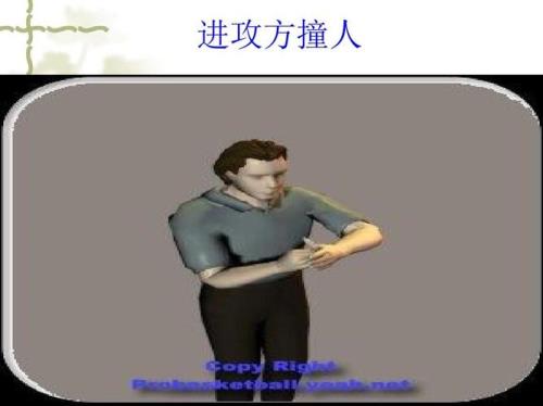 进攻犯规手势指哪一边