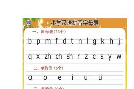 轻字声母和韵母音序