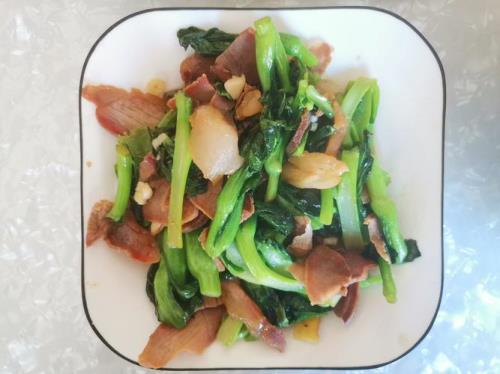 上海菜怎样炒菜苔