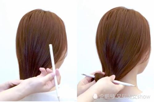 如何用一支笔把头发盘起来