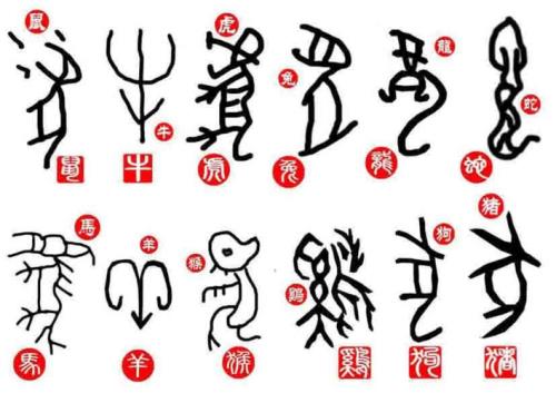招的象形字