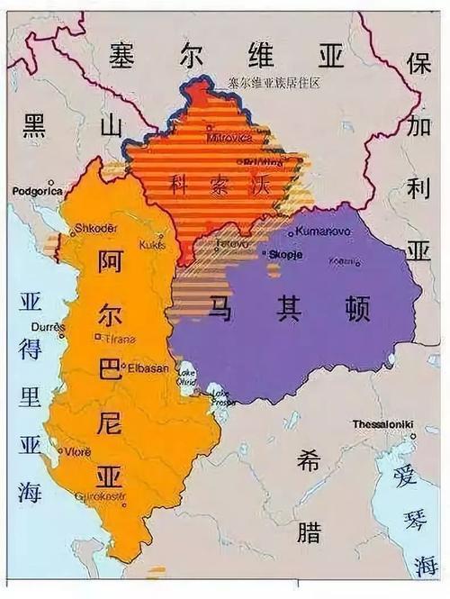 塞尔维亚在地图的哪里