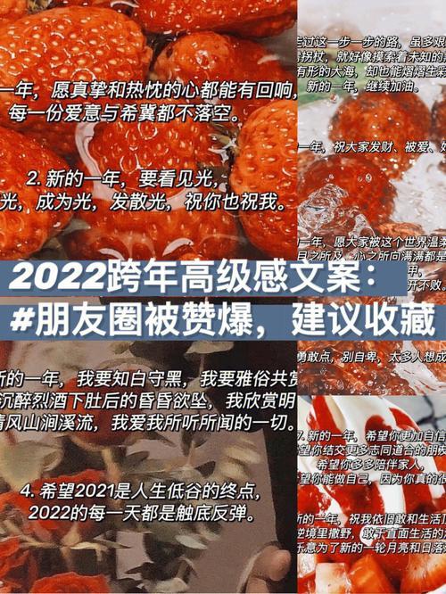 新年文案2022年朋友圈高级感简短