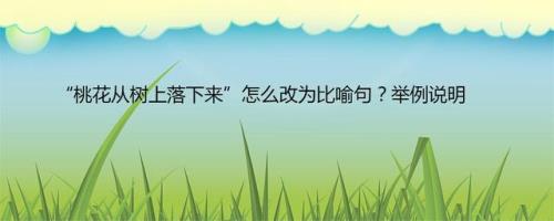 雨点从空中落下来。改为比喻句