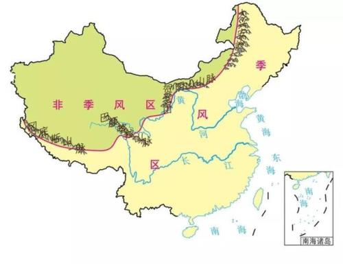 东部季风区城市分布特点