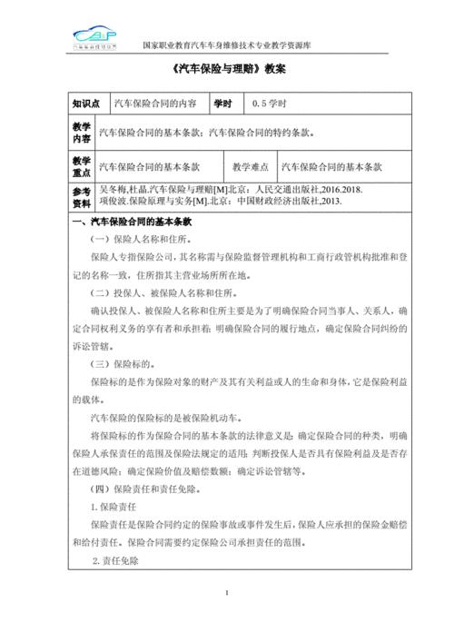 车险合同明细怎么看