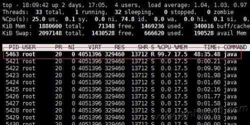 linux cpu占用100%意味着什么