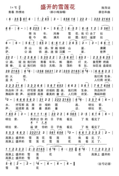 我的雪莲原唱