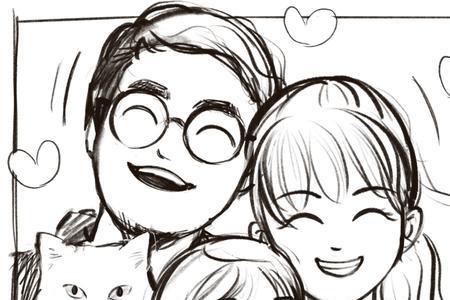 礼物盒简笔画全家福