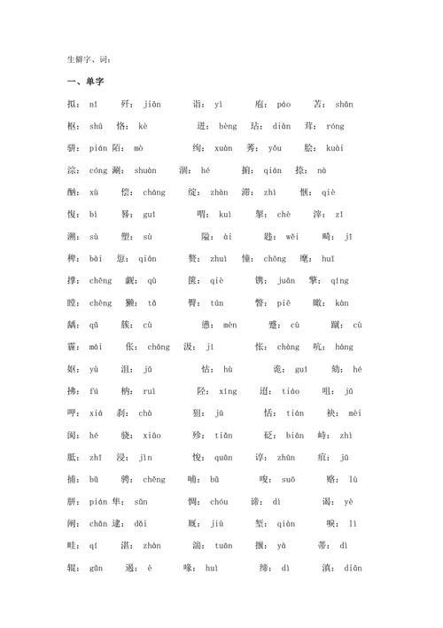 生僻字最多的一篇文章