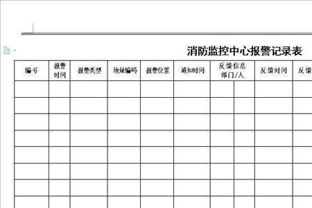 报警登记表有什么用