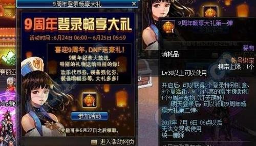 dnf13周年庆要连续登录4天吗