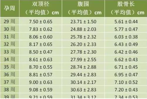 胎儿体重计算器公式