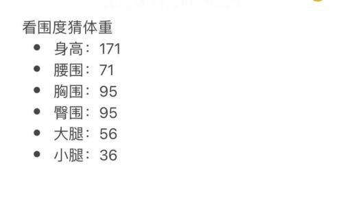 171身高标准比例