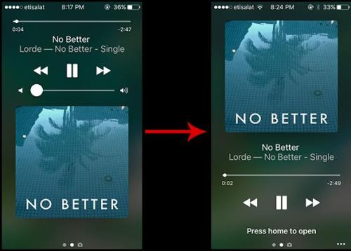 iphone锁屏时总有个音乐播放界面