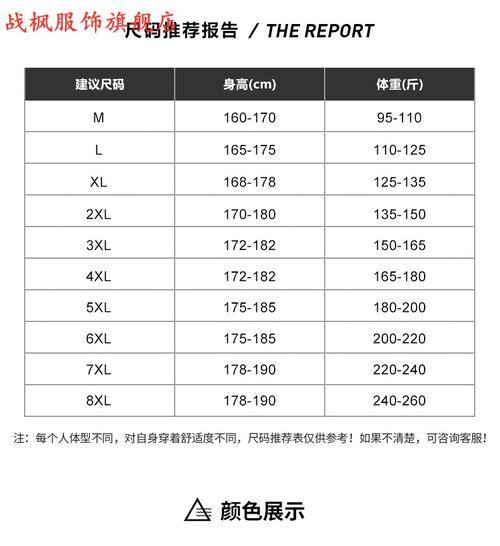 xl是什么尺码男装