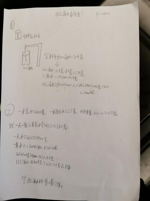 100滴水约重8克1亿滴水大约有多重