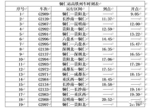 g2277高铁列车时刻表