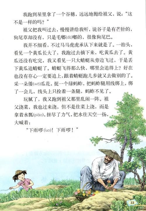 祖父的园子课文是围绕什么写的