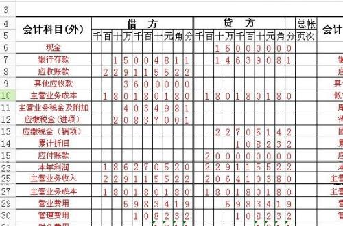 万能记账表格