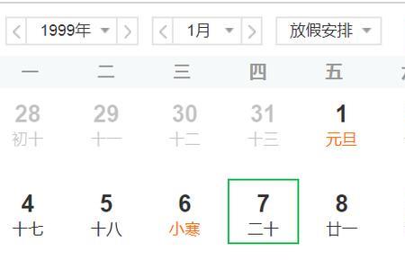 1999年的正月十七的阳历