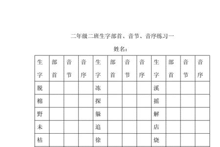 晚音序音节组词