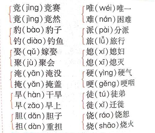篱形近字