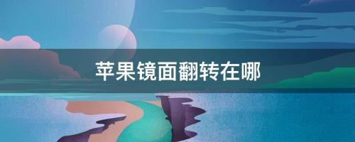 镜面图怎么翻转