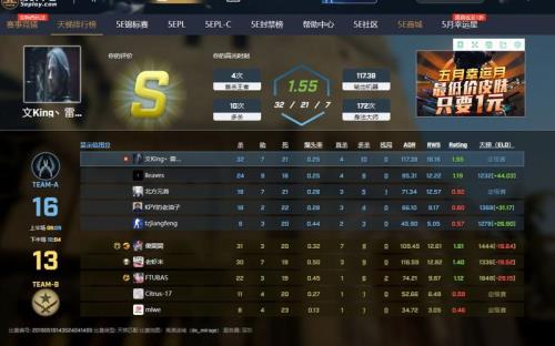 csgo5e正常定级什么段位