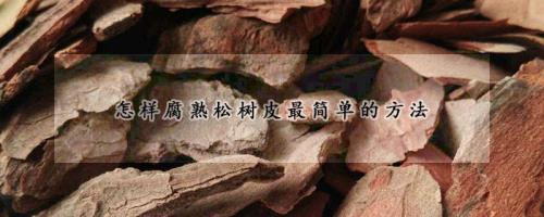 松树皮腐熟最简单有效办法
