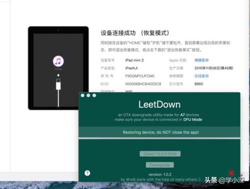 怎样让ipad mini4系统降级