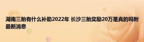 2022年河南省三胎奖励发放标准