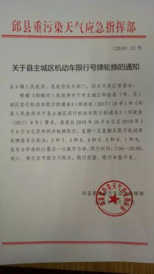 景德镇限行最新通知