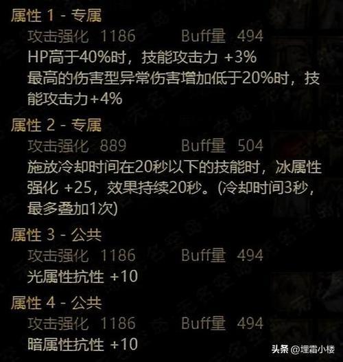 巴卡尼护肩属性