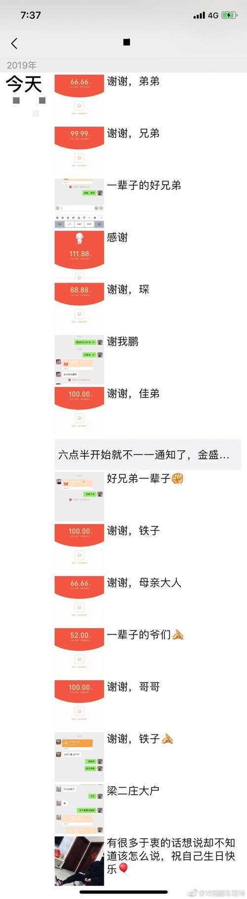 过生日发100红包啥意思