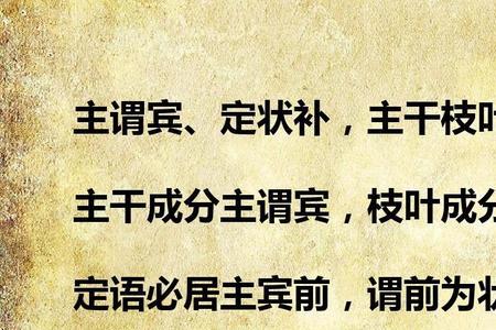 怎么把主谓宾讲清楚语文四年级