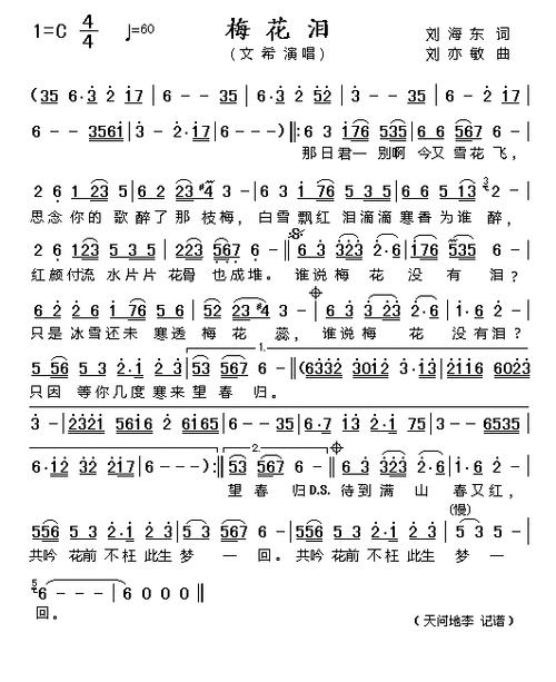 梅花泪男声原唱完整版