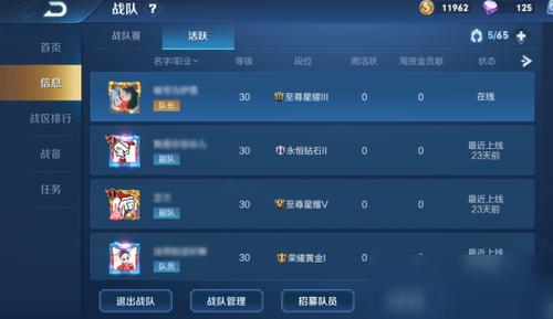 王者如何查看战队地区排名