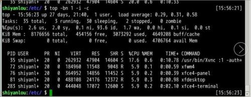 linux查看cpu占用率最高的程序