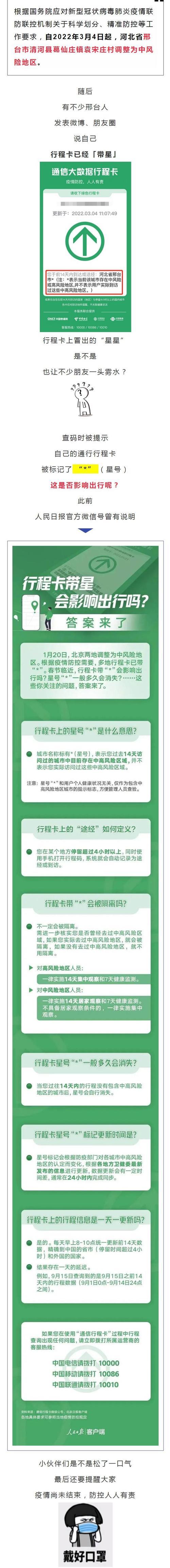 行程卡不带星号是什么样